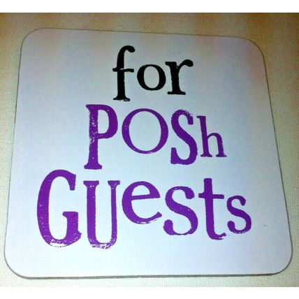 The Bright Side Wedding Flavour White Coaster For Posh Guests... Message