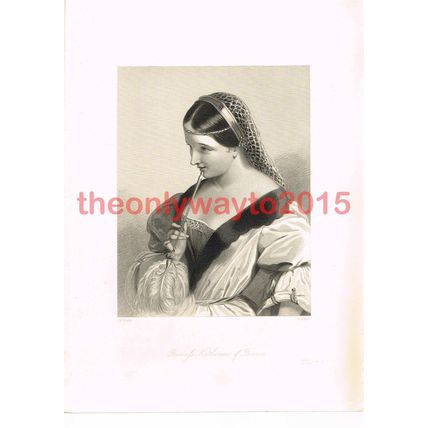 Princess Katherine of France, Henry V, Shakespeare, Book Illustration, c1890