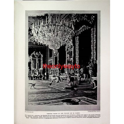 Throne Room, El Pardo, Madrid, (Virgin Del Puerta, Reverse), Book Illustration