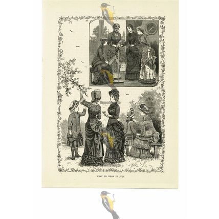 What To Wear In July, Victorian Fashion, Book Illustration (Print), 1882