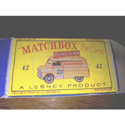 Matchbox - No42 Bedford News Van - Replica / Repro Box (Picture)