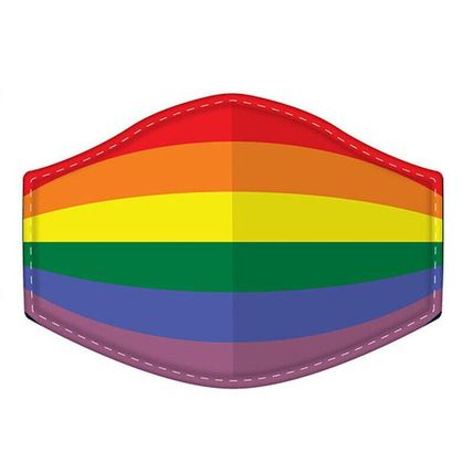 2x Rainbow Design Reusable Face Covering Mask Adults Teens
