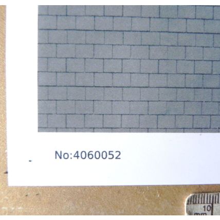 Feuille autocollante pour tuiles de toit - gris - échelle OO/HO (1:76) - feuille