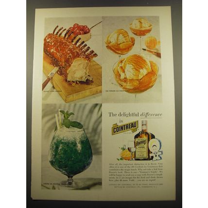 1960 Cointreau Liqueur Advertisment - The delightful difference is cointreau