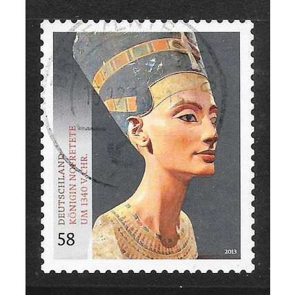 GERMANY 2013 QUEEN NEFERTITI BUST EGYPT MUSEUM 58c USED DIE CUT