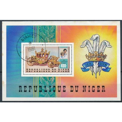 British Royal Wedding: Minisheet - Niger 1981 - F H - MiNr BL33