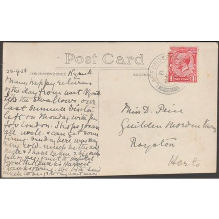 Coleridge Church, North Devon, 1926 - RP Postcard