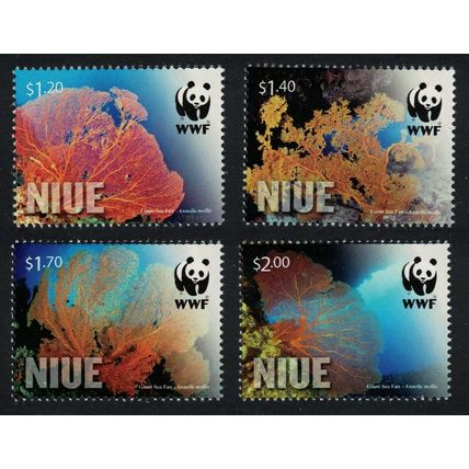 Niue WWF Giant Sea Fan Corals Marine Life 4v 2012 MNH SG#1089-1092