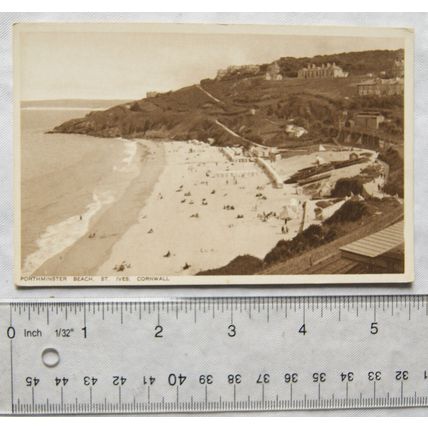 vintage postcard Porthminster Beach, St Ives, Cornwall