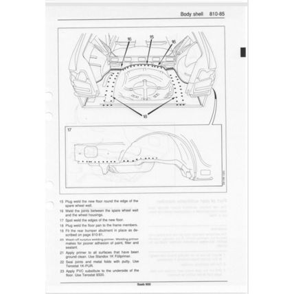 Saab 900 Body Repairs Workshop Manual 1993 199321149 PDF