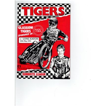 Glasgow v Long Eaton 1991 speedway programme