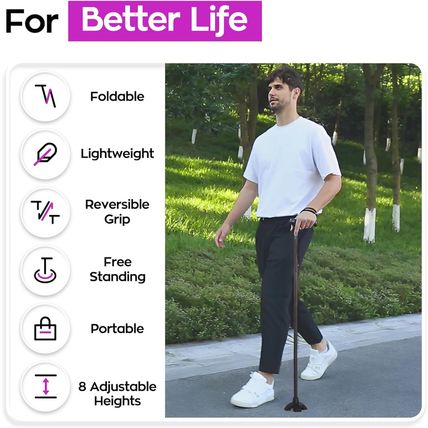 Tall Men'S Walking Cane 42.52 In. Extra Long Walking Canes Easy to Travel Is Sui