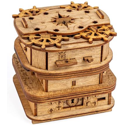 Idventure Cluebox - Davy Jones Locker - Escape Room Game - Puzzle Box - Gift Box
