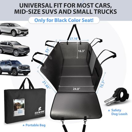 Back Seat Extender for Dogs-Upgraded PU Leather, Hard Bottom Dog Car Seat Cover