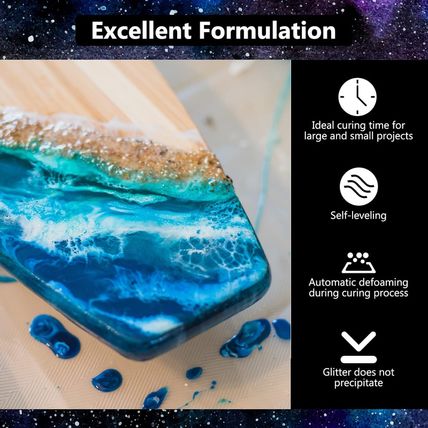 KISREL Crystal Clear Epoxy Resin Kit - No Yellowing, No Bubble Art Resin for Cra
