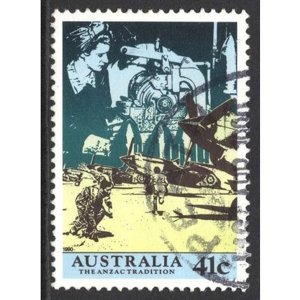 AUSTRALIA 1990: THE ANZAC TRADITION 75th ANNIVERSARY - 41c USED (G4)