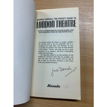 1990 "THE POCKET GUIDE TO LONDON THEATRE" THEATRE FLOORS etc PLAN PB BOOK (P2)