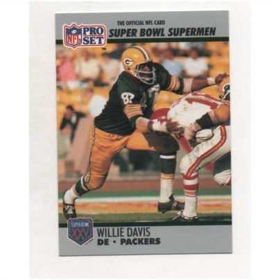 PRO SET 1990 Super Bowl Supermen card No.75 Willie Davis, Packers
