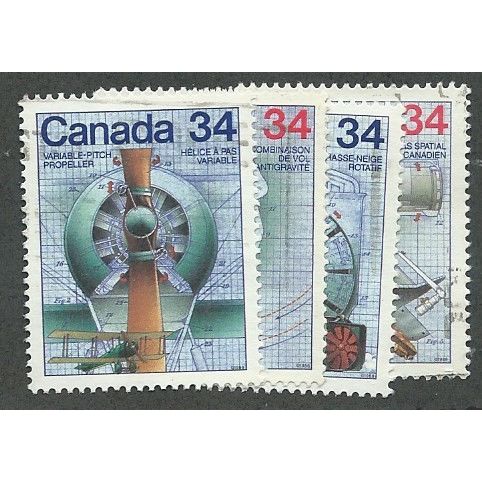 CAN 1986 SET 'CANADA DAY - SCIENCE AND TECHNOLOGY'(4v) FINE USED (EBID40-209)