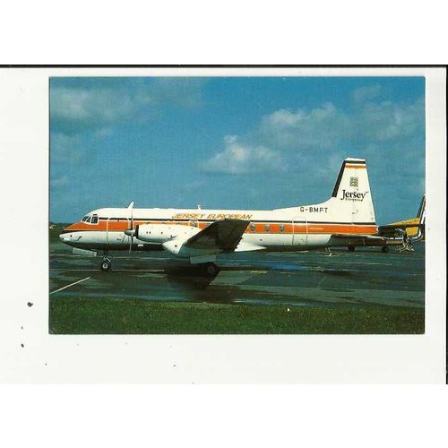 Aviation JERSEY EUROPEAN AIRWAYS HS748 Postcard by Editions P.I. (644)