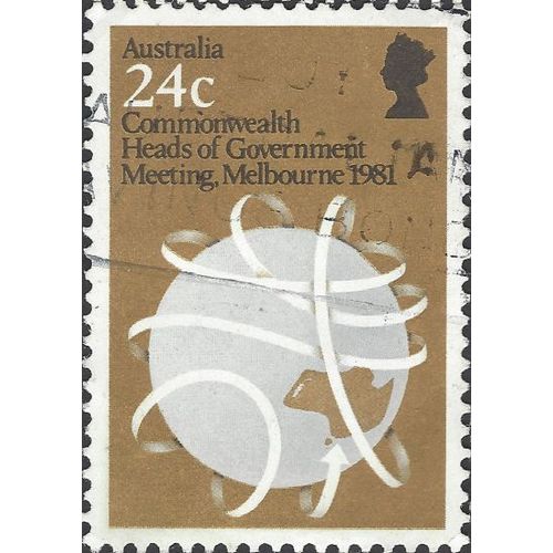 AUSTRALIA, Commonwealth Heads of Government, brown 1981, 24c, #2
