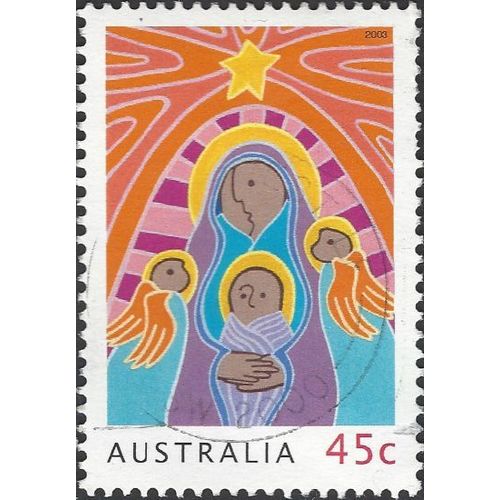 AUSTRALIA, CHRISTMAS, Madonna and Child, orange 2003, 45c, #2