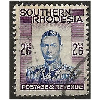 Southern Rhodesia 1937 SG51 2/6d Ultramarine & Purple Fine Used .. ..