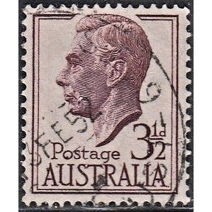 AUSTRALIA, 1950-52 3.5d George VI, SG 247 (Scott #236), used