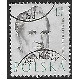 Mi 1012: 1 Zl. 35 black-brown/blue-green Physicians: J. Dietl (1804-1878)