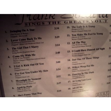 FRANK SINATRA - SINGS THE GREATS, VOL. 2 - CD ALBUM 1994 - 1 DISC