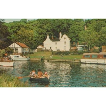 Coltishall River Bure Half Risque Norfolk Rowing Boat 1970s Postcard
