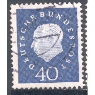 Germany 1959 - 40pf blue - President Heuss - used 2