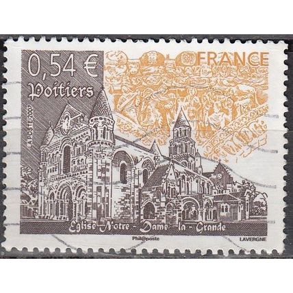 France 2007 Michel 4276 O Cote (2008) 1.10 € Eglise Notre-Dame la Grande