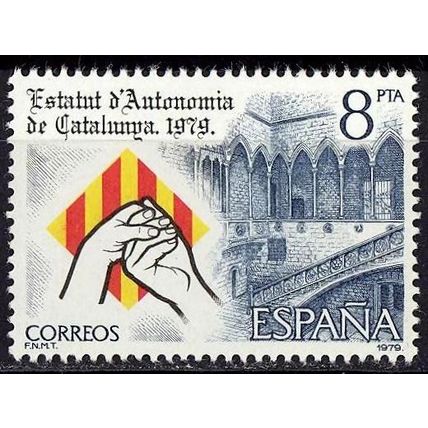 España. 1979. Mi # 2438. Cataluña. Estatuto de Autonomia. Autonomy Statute
