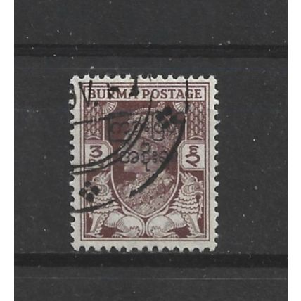 Burma.SG68 3p Brown.Fine Used.Jul25c