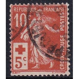 France 1914 SG 351 Used - Red Cross Semi-postal (C-607 (1))