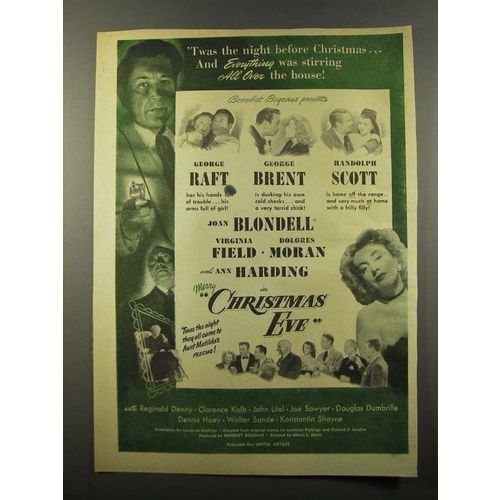 1947 Christmas Eve Movie Ad - George Raft