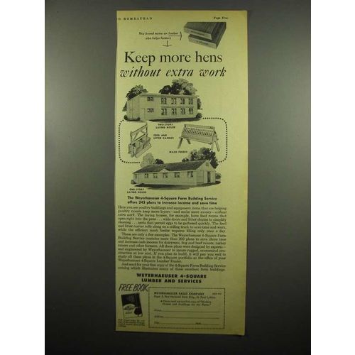 1954 Weyerhaeuser Ad - 4-Square Lumber and Services