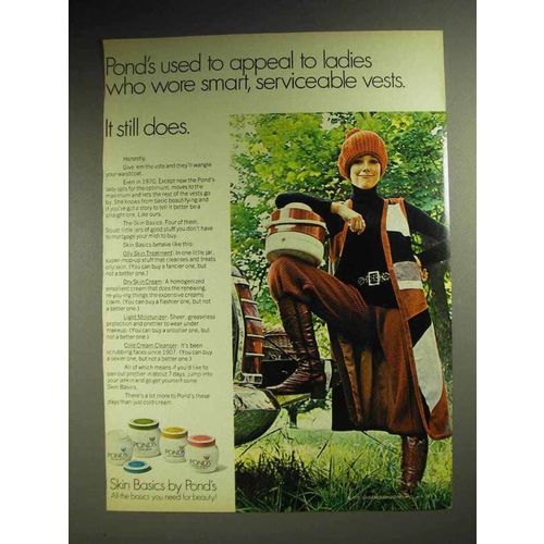 1970 Pond's Skin Basics Cream Ad - Appeal to Ladies