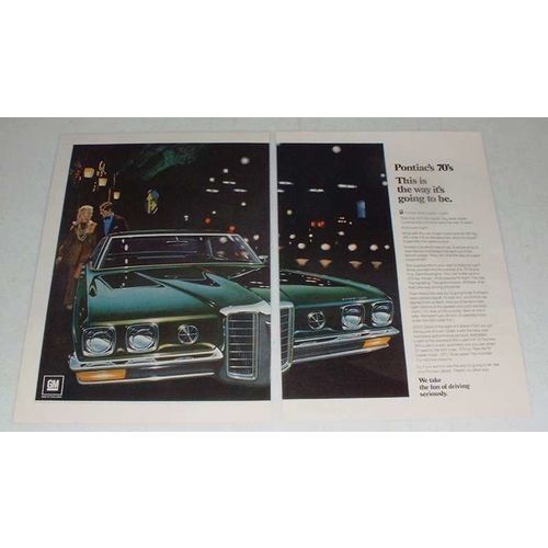 1970 Pontiac Bonneville Car Ad - Way It's Going to Be