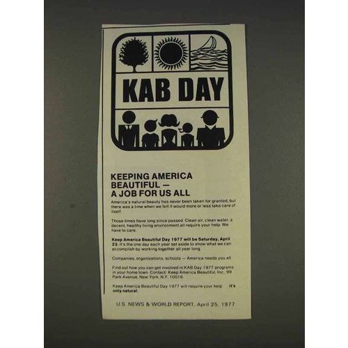 1977 KAB Keeping America Beautiful Ad