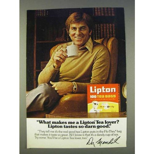 1977 Lipton Tea Ad - Don Meredith - So Darn Good