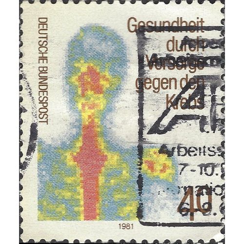 GERMANY, Cancer Prevention, Medical Checks, brown 1981, 40pf, #2