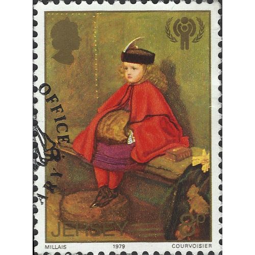 JERSEY, FINE ART, Young Girl, Millais, brown 1979, 8p