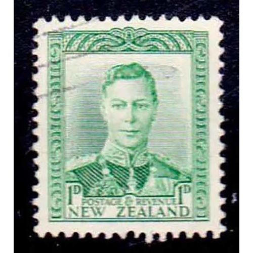New Zealand 1938 King George VI 1d Used Stamp KG VI