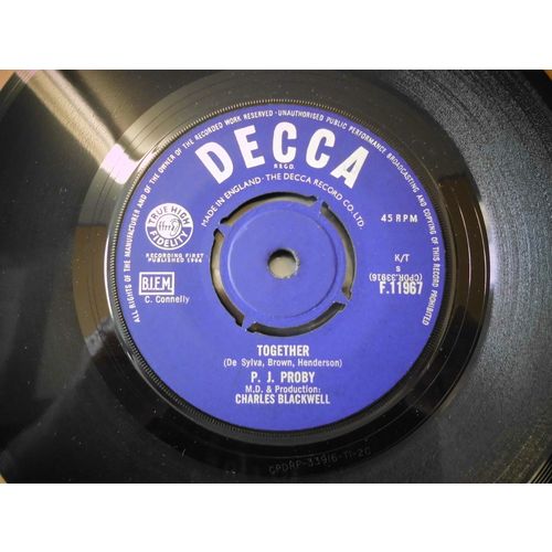 7" 1964. P.J PROBY ,TOGETHER F,11967. SWEET AND TENDER ROMANCE . EXCELLENT