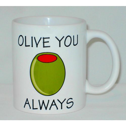 Olive You Always Mug Can Personalise Funny Love You Wife Husband Birthday Gift