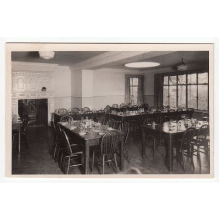 Dining Room Lodge Hill House Watersfield Pulborough Postcard RP West Sussex