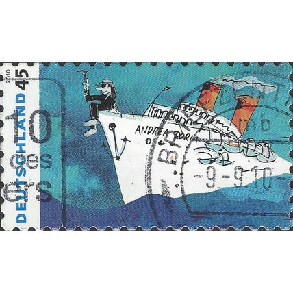 GERMANY, SHIP, Andrea Doria, Udo Lindenberg, blue 2010, €0.45, #2