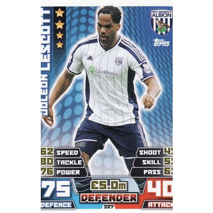 Match Attax 2014/2015 327 Joleon Lescott West Bromwich Albion
